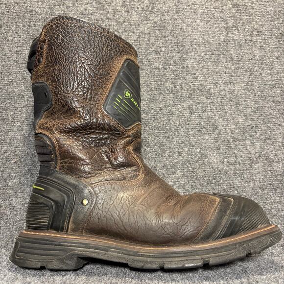 Ariat Other - Ariat Mens WorkHog Pull On Work Boots Brown Leather Size 10.5 EE Wide Composite